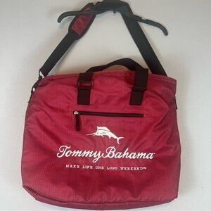 Tommy Bahama Insulated Cooler Bag Tote Red Striped Picnic Beach Travel 20x15